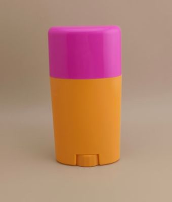 عبوة كريم الشفاه البرتقالي الكبير اللطيف مع غطاء وردي 0802 للحمر الشفاه