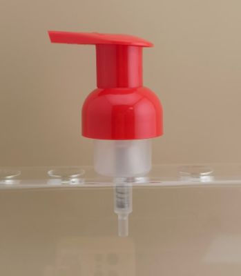 طراز دقيق مضخة الرغوة البلاستيكية الحمراء لقوارير الشامبو