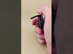 مضخة لوشن سوداء لامعة قفل يسار-يمين مزود بالأضلاع K201-9 لمعالجة زجاجات العناية بالبشرة