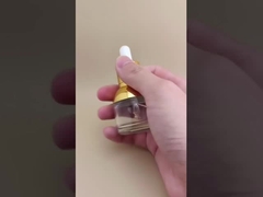 زجاجة قطارة مستديرة شفافة رائعة للجوهر