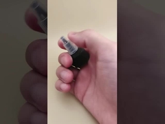 غطاء هلامي أسود بلاستيكي مضلع لزجاجات الطلاء