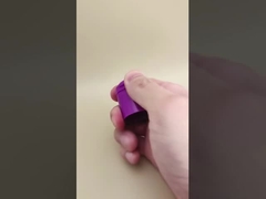 غطاء دائري أملس من البلاستيك الأرجواني بتصميم لطيف لزجاجات مستحضرات التجميل