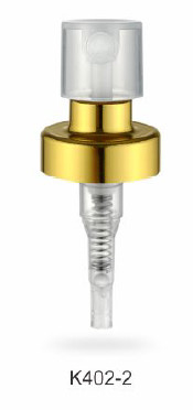 مضخة العطور الذهبية العملية ، K402-2 رأس رش العطور 0.13cc
