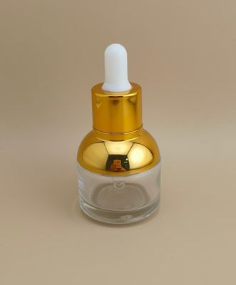 زجاجة قطارة مستديرة شفافة رائعة للجوهر