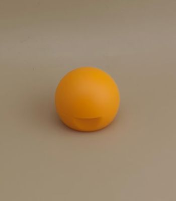 غطاء كروي أصفر بلاستيكي أملس غير لامع لزجاجات مستحضرات التجميل