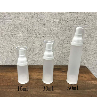 صديقة للبيئة 15ml 30ml 45ml 50ml شفاف فارغ PP البلاستيكية حاوية التعبئة التجميلية مستحضر المصل مستحضر مضخة بلا هواء