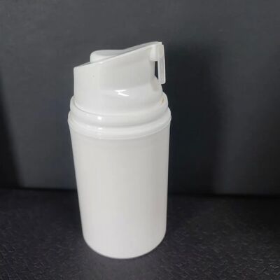 علبة لوشن بلاستيكية من نوع ABS من نوع 30ml فارغة صغيرة شفافة مع غطاء مضخة بيضاء خالية من الهواء