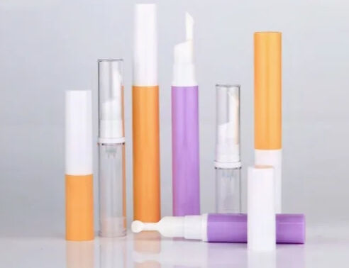 مضخة لوشن بلاستيكية زجاجة فراغ بدون هواء مع غطاء مضخة عبوة تجميلية K18-2 5ml 10ml 12ml 15ml