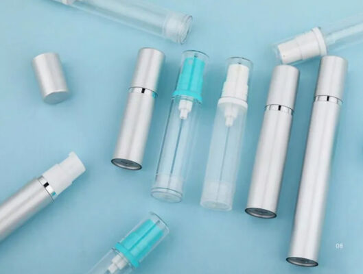مضخة لوشن بلاستيكية زجاجة فراغ بدون هواء مع غطاء مضخة عبوة تجميلية K18-2 5ml 10ml 12ml 15ml