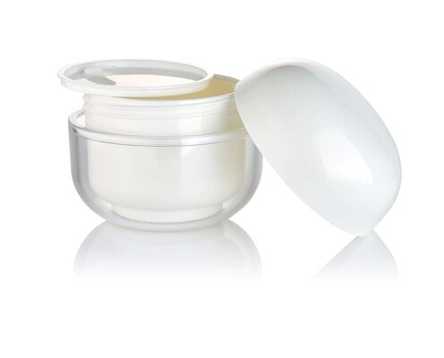OEM White PP 30g كريم مستحضرات التجميل جولة جرة مع غطاء لمستحضرات التجميل