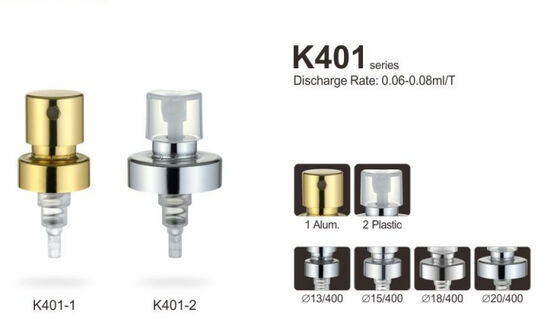 18 مم 20 مم الألومنيوم تجعيد مضخة عطر بخاخ رذاذ خفيف K401