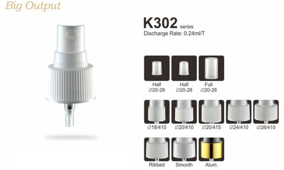 رذاذ الضباب العطري البلاستيكي PP 20/410 رذاذ الضباب الدقيق K302