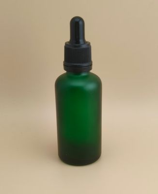 زجاجة قطارة بتصميم دقيق بلون أخضر داكن شفاف للعصارة